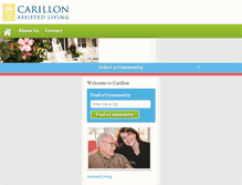 Tablet Screenshot of carillonassistedliving.com